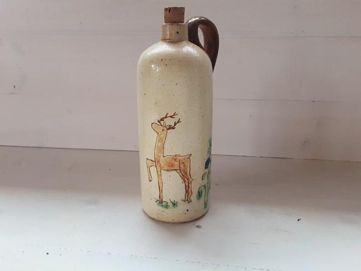 Zweedse Vintage Ystad Geschilderde Keramische Jeneverkaraf, Antiek en Kunst, Antiek | Keramiek en Aardewerk, Ophalen