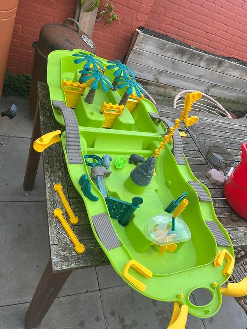 Waterbak zandbak trolley groen jungle thema, Kinderen en Baby's, Speelgoed | Buiten | Los speelgoed, Gebruikt, Ophalen