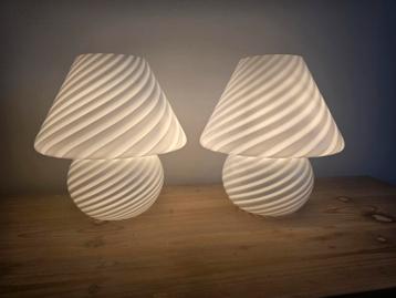 2 Mushroom murano lampen beschikbaar voor biedingen