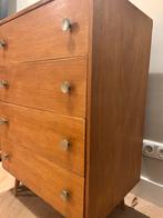 Vintage Houten Ladekastje - Mid-Century Stijl, Huis en Inrichting, Kasten | Dressoirs, Ophalen, Gebruikt, 50 tot 100 cm, Met lade(s)