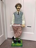 Groot beeld van golfer / man met golfclub, Ophalen of Verzenden