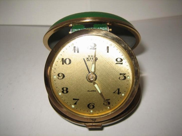 King De Luxe travel alarm clock, Huis en Inrichting, Woonaccessoires | Klokken, Gebruikt, Wekker of Tafelklok, Ophalen of Verzenden
