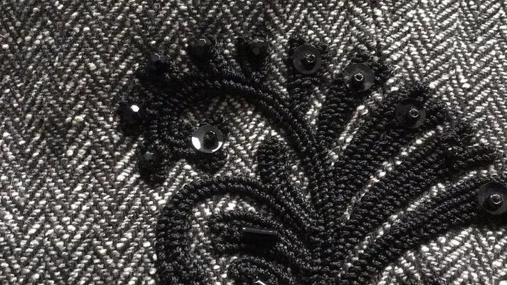 Vintage Basler jasje. Maat 40/42, Kleding | Dames, Jasjes, Kostuums en Pakken, Zo goed als nieuw, Jasje, Maat 42/44 (L), Zwart