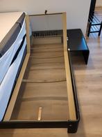 Auping Auronde 160x200 met aanhangtafel, Huis en Inrichting, Slaapkamer | Bedden, Ophalen, Zwart, Tweepersoons, 200 cm