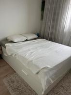 Ikea brimnes bed 160x200, Ophalen, Wit, Tweepersoons, Zo goed als nieuw