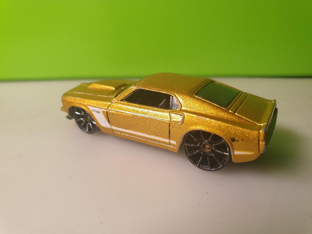 Hotwheels - 1969 Ford Mustang [goud] 1/60, Ophalen of Verzenden, Gebruikt, Auto