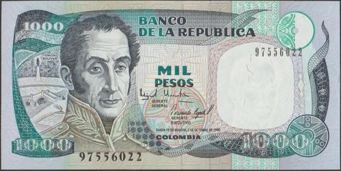 Colombia 1000 pesos 1995 UNC p.438 (# 75), Postzegels en Munten, Bankbiljetten | Amerika, Los biljet, Zuid-Amerika, Verzenden