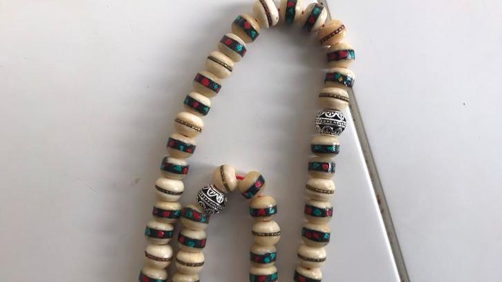 Buryat Mala - Sjamaan-Smit - Yak Bot - Boeddhisme/Sjamanisme, Sieraden, Tassen en Uiterlijk, Kettingen, Nieuw, Overige materialen