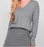 Vila V-hals Trui Grijs Gemêleerd - Nieuw, Kleding | Dames, Tops, Vila, Nieuw, Ophalen of Verzenden, Lange mouw