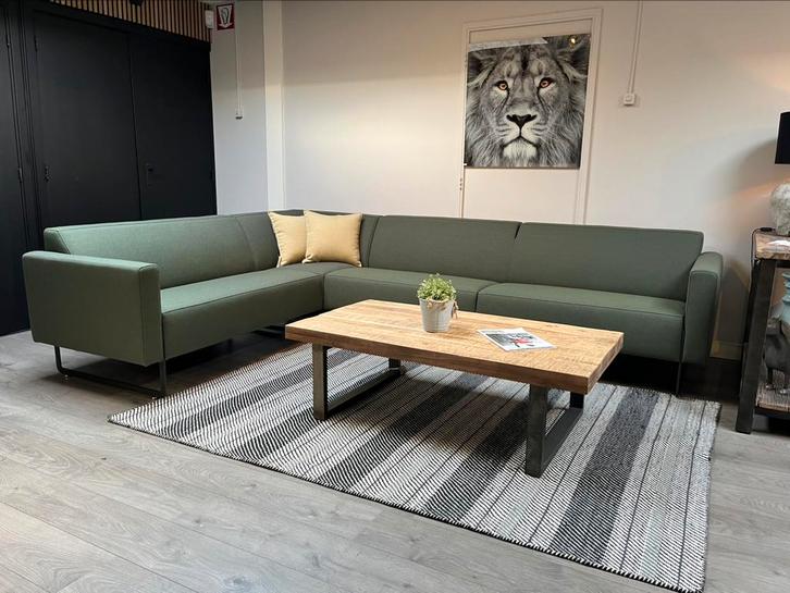 Artifort Mare ploegstof ploegwool groen, Huis en Inrichting, Banken | Bankstellen, Zo goed als nieuw, Hoekbank, Vierpersoons of meer