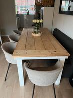Mooie landelijke eettafel 220 cm lang, Huis en Inrichting, Tafels | Eettafels, Ophalen, 200 cm of meer, 50 tot 100 cm, Zo goed als nieuw
