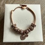 Prachtige rosé gouden Pandora bedels en armband, Ophalen of Verzenden, Zo goed als nieuw, Roze, Met bedels of kralen