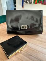 Mooi authentiek vintage Dior 30 Montaigne clutch lak leder, Handtas, Gebruikt, Ophalen of Verzenden, Zwart