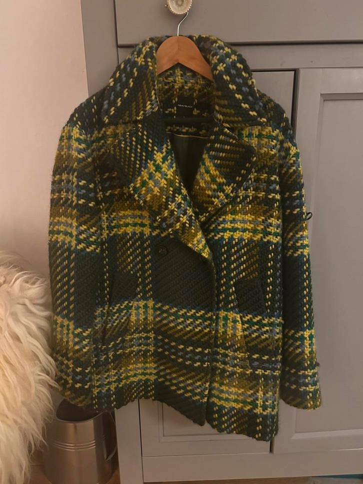 Echte wollen jas van PennyBlack. Maat 40., Kleding | Dames, Jassen | Winter, Zo goed als nieuw, Maat 38/40 (M), Groen, Ophalen of Verzenden