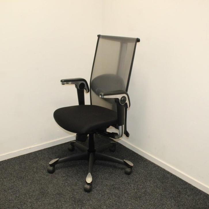 HAG H09 Bureaustoel - Verhoogde gasveer, Huis en Inrichting, Bureaustoelen, Gebruikt, Bureaustoel, Zwart, Ergonomisch, Ophalen of Verzenden