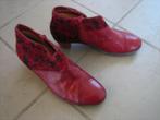 Zeer aparte bordeaux leren enkelschoen THINK! 41-42 snazzeys, Kleding | Dames, Schoenen, Verzenden, Think!, Lage of Enkellaarzen