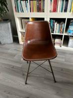 6 Vintage Leren Kuipstoelen, Huis en Inrichting, Kunststof, Gebruikt, Bruin, Ophalen of Verzenden