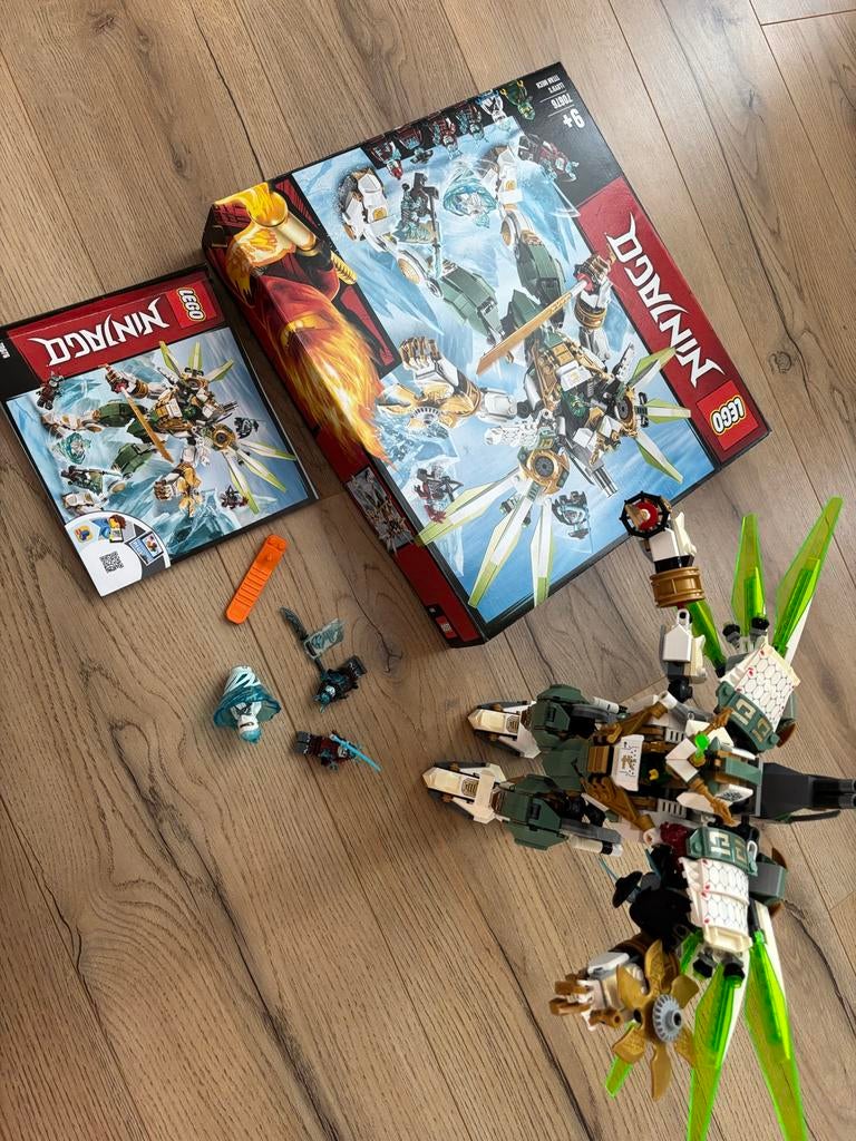 68-  LEGO Ninjago Zane's Gouden Draken Mech, Ophalen of Verzenden, Zo goed als nieuw, Complete set, Lego