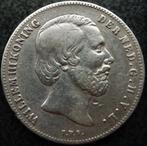 Mooie zilveren 1/2 gulden 1858., ½ gulden, Zilver, Ophalen of Verzenden, Koning Willem III