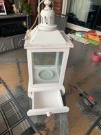 Houten windlicht, Tuin en Terras, Buitenverlichting, Zonne-energie, Minder dan 50 watt, Ophalen of Verzenden, Zo goed als nieuw