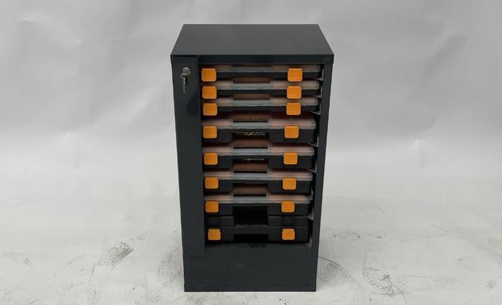 Kofferkast met onderdelenkoffers, Huis en Inrichting, Kasten | Lockerkasten, Nieuw, Ophalen