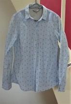 Maison Scotch - lichtblauwe blouse met werkje, Blauw, Zo goed als nieuw, Maat 36 (S), Maison Scotch