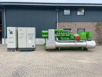 Jenbacher JW312 GSB Stamford 910 kVA gas generatorset beschikbaar voor biedingen