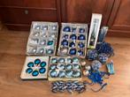 Partij blauwe kerstballen / kerstboomversiering, Diversen, Kerst, Ophalen of Verzenden, Gebruikt