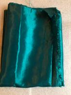 Lapje glanzende polyester - 50 x 150 cm - groen, 120 cm of meer, Ophalen of Verzenden, Zo goed als nieuw, Polyester