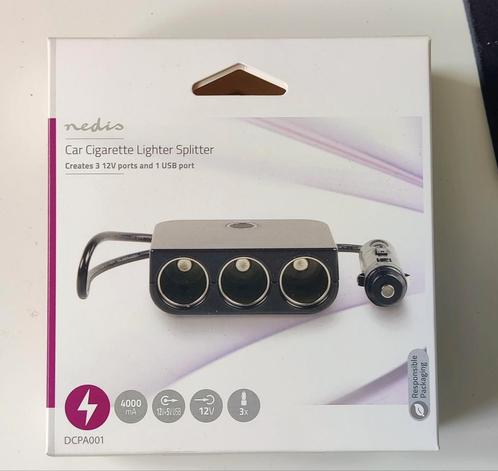 Nedis DCPA001 auto sigaretten aansteker splitter, Auto-onderdelen, Elektronica en Kabels, Nieuw, Ophalen of Verzenden