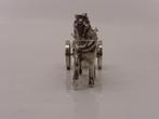 Zilveren miniatuur Boomstamkar                          Z422, Ophalen of Verzenden, Zilver