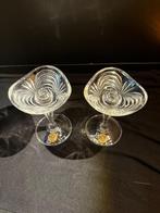 RCR kristallen kandelaars Aurea | Italië 80s | 12,5cm | 24%, Antiek en Kunst, Ophalen of Verzenden
