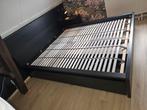 bed met ladekast + bureau met bureaustoel, Ophalen, Zwart, Tweepersoons, Zo goed als nieuw