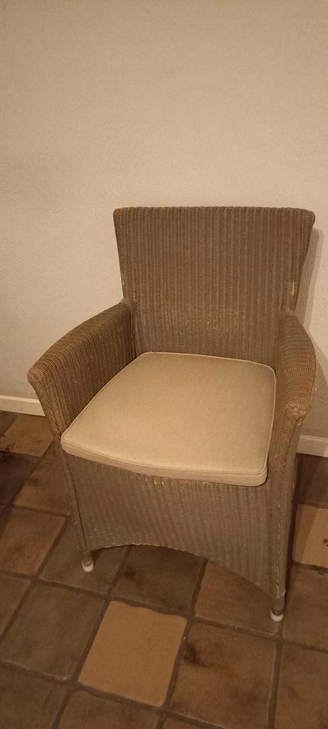 4x Lloyd loom eetkamerstoel, Huis en Inrichting, Stoelen, Gebruikt, Vier, Riet of Rotan, Overige kleuren, Ophalen