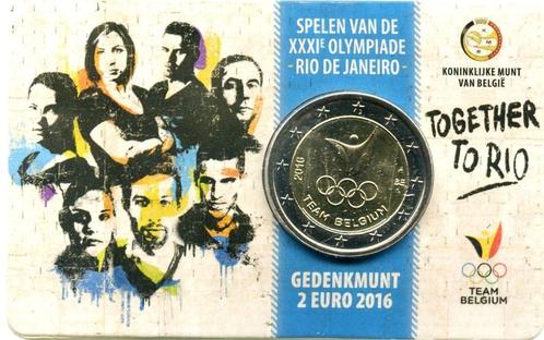 2 Euro Belgie 2016 - BU Coincard NL - Olympische Spelen Rio, Postzegels en Munten, Munten | Europa | Euromunten, Losse munt, 2 euro