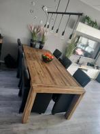 6 Leren Fauteuils/Eetstoelen Zwart - Verstelbaar, Huis en Inrichting, Tafels | Eettafels, Ophalen, Rond, 50 tot 100 cm