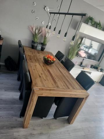 6 Leren Fauteuils/Eetstoelen Zwart - Verstelbaar beschikbaar voor biedingen