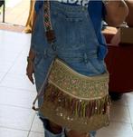 Hippie Ibiza tas met micmac schouderband geborduurd bohemian, Ophalen of Verzenden, Gebruikt, Groen, Overige typen