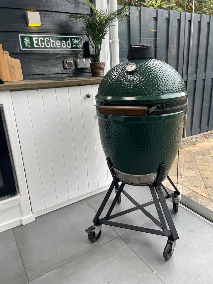 Big Green Egg  large Keramische BBQ met veel accessoires, Tuin en Terras, Gasbarbecues, Zo goed als nieuw, Ophalen of Verzenden
