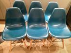 6 eetkamerstoelen, Ophalen, Gebruikt, Blauw, Vijf, Zes of meer stoelen
