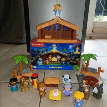 Little People kerststal met liedje en lichtje NIEUWE versie  beschikbaar voor biedingen