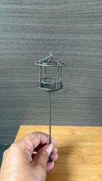 Vogel voer huisje - hxb 20.5x4.5cm - metaal, Ophalen of Verzenden, Zo goed als nieuw, Poppenhuis