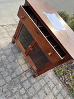 Antiek Eikenhouten Kastje met Glasdeuren, Ophalen, Gebruikt, 100 tot 150 cm, Eikenhout