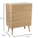 Gezocht: nachtkastje Trondheim van Xenos (met drie lades), Ophalen of Verzenden, Zo goed als nieuw, Minder dan 45 cm