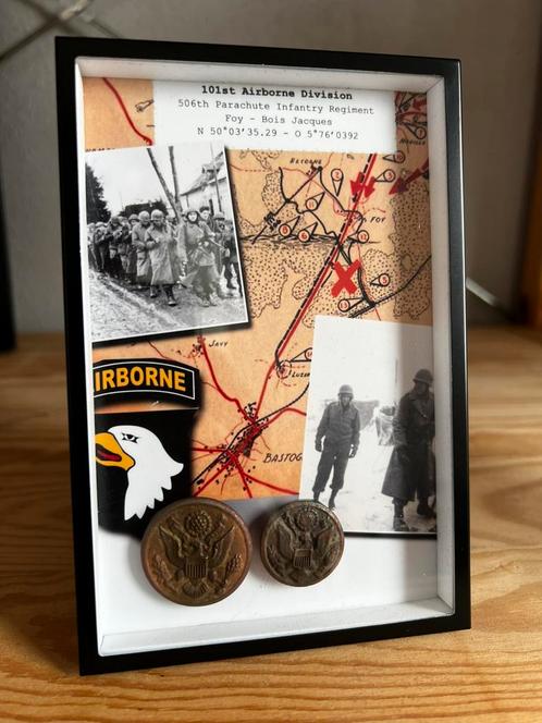 USA melton knopen Bastogne - Band of Brothers, Verzamelen, Militaria | Tweede Wereldoorlog, Landmacht, Embleem of Badge, Amerika