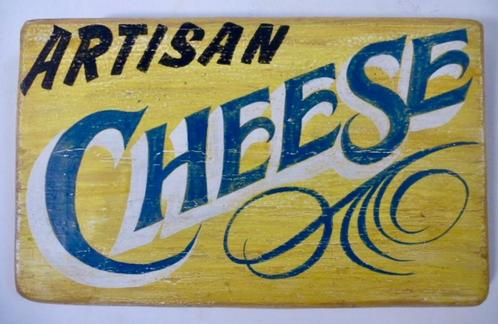 Handgeschilderd reclame bord / kaas winkel / cheese, Verzamelen, Merken en Reclamevoorwerpen, Nieuw, Reclamebord, Ophalen of Verzenden
