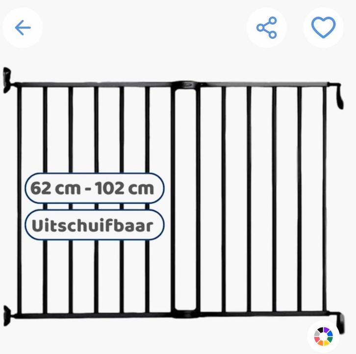 Uitschuifbaar Traphekje 62-102cm, Kinderen en Baby's, Traphekjes, Zo goed als nieuw, Klemhekje, Metaal of IJzer, 100 tot 115 cm