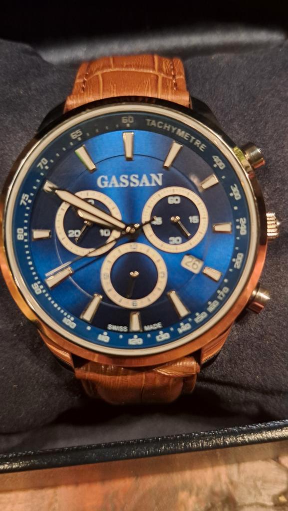 Gassan Heren Polshorloge - Nieuw!, Sieraden, Tassen en Uiterlijk, Horloges | Heren, Nieuw, Polshorloge, Overige merken, Staal