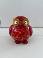 Decoratieve Uil - Rood met Goud, Verzamelen, Ophalen of Verzenden, Zo goed als nieuw, Dier