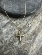 Prachtige 14k gouden ketting met kruis, Ophalen of Verzenden, Zo goed als nieuw, Goud